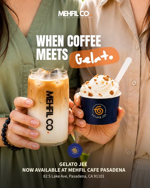 Gelato Jee and Mehfil Co. cafe collaboration